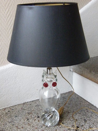 Lampada gufo cristallo anni - lampada,