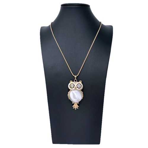 Collana lunga gufo pietra - collana,