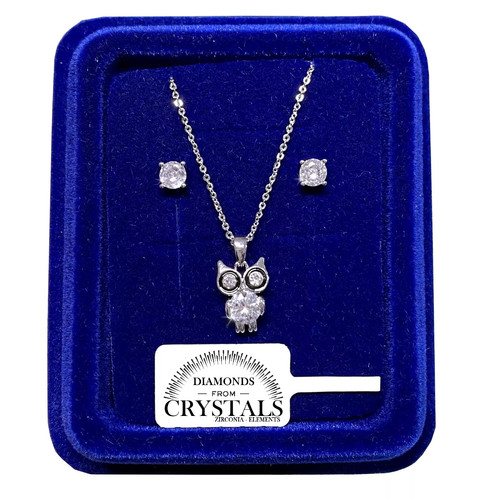 Set collana gufo orecchini - set, +